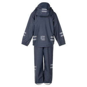 Kids’ Rain Jacket and Dungaree Set – Navy Blue