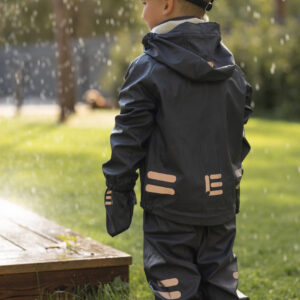 Kids’ Rain Jacket and Dungaree Set – Navy Blue