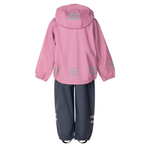 Kids’ Rain Jacket and Dungaree Set – Pink and Blue