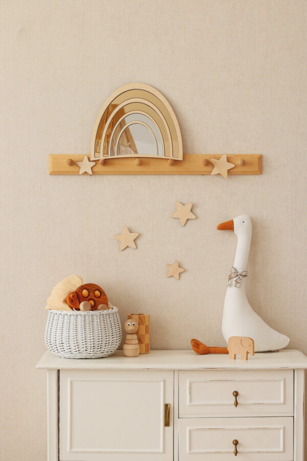 Rainbow Kids’ Mirror – Shatterproof Acrylic & Plywood