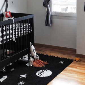 Knitted Rocket Cushion – 22 × 41 cm