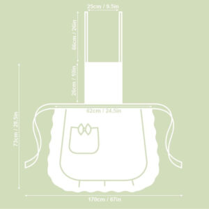 Ladies Apron with Ruffles – Francine Black