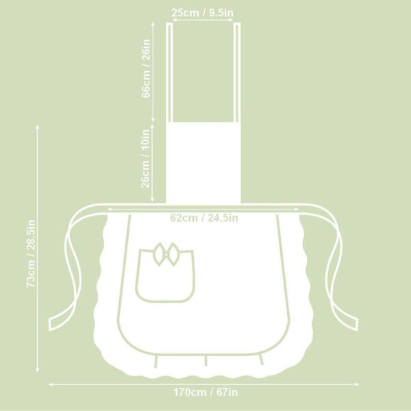 Ladies Apron with Ruffles – Francine Black