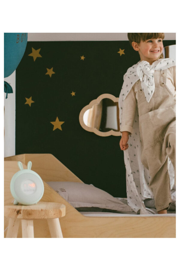 Rabbit Lamp with Alarm Clock – Green