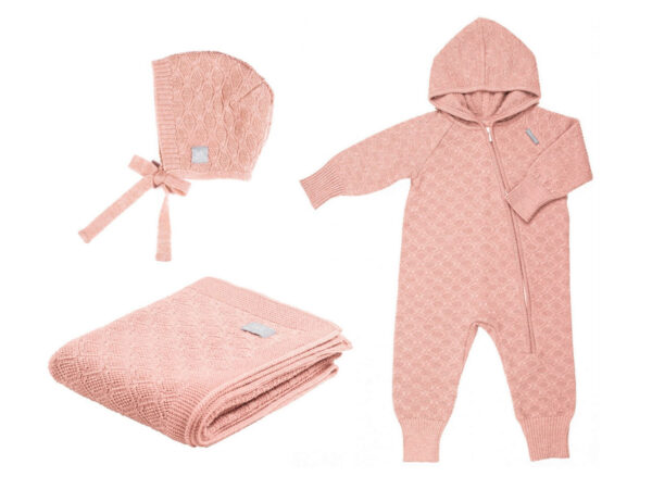 HAPPINESS Gift Set For Baby – Blanket, Romper and Bonnet