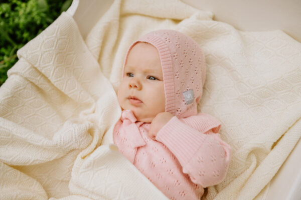 HAPPINESS Gift Set For Baby – Blanket, Romper and Bonnet