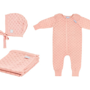 LOVE Gift Set For Baby – Blanket, Romper and Bonnet