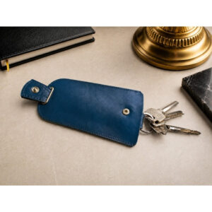 Leather Key Case with Pull Strap, 24-55