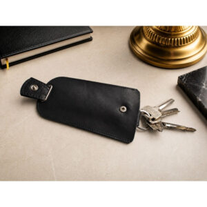 Leather Key Case with Pull Strap, 24-55