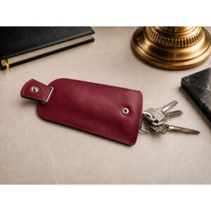 Leather Key Case with Pull Strap, 24-55