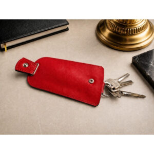 Leather Key Case with Pull Strap, 24-55