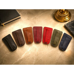 Leather Key Case with Pull Strap, 24-55