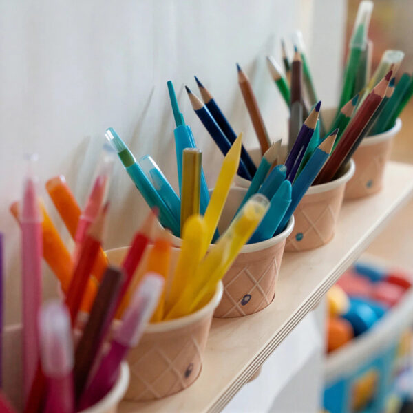 Wall Drawing Board with Pencil Holder & Paper Roll