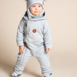 Light Grey Merino Wool Double Pom-Pom Balaclava