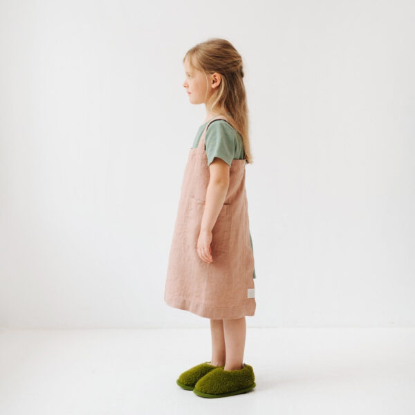 Linen Pinafore Apron for Kids – Honey