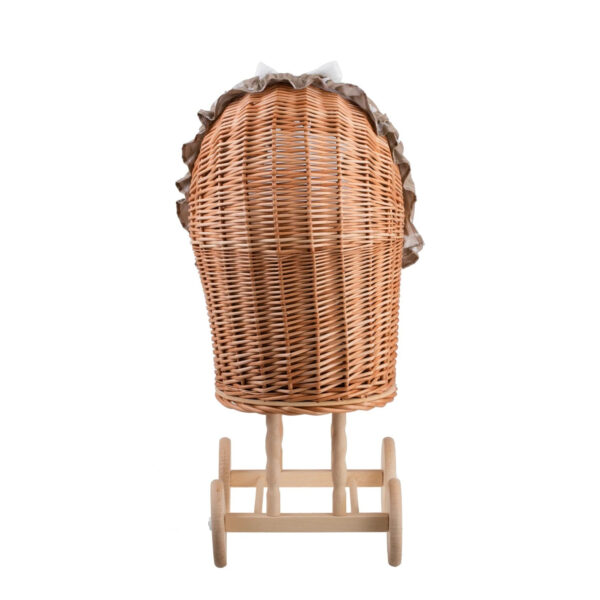 Lulu Wicker Doll Stroller – Beige Trim