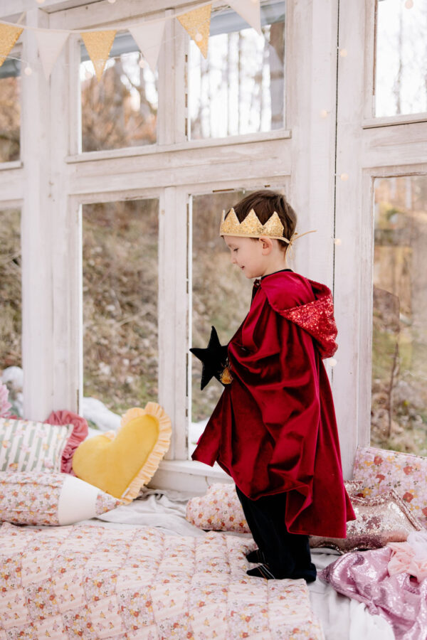 Kids’ Velour Hooded Cape – Red Riding Hood