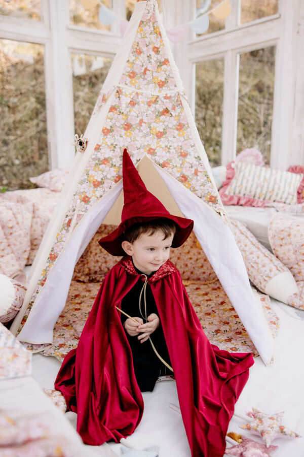 Kids’ Velour Hooded Cape – Red Riding Hood