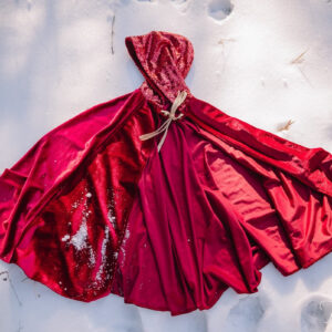 Kids’ Velour Hooded Cape – Red Riding Hood