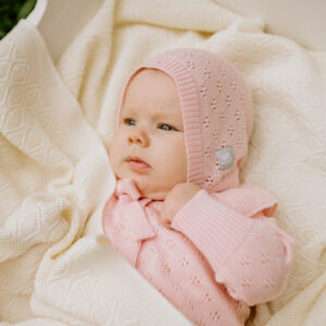 Merino wool baby blanket HAPPINESS