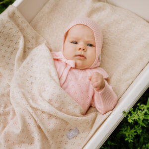 Merino wool baby blanket LOVE