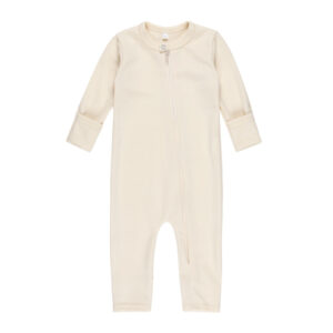 Merino Wool Baby Overall – White