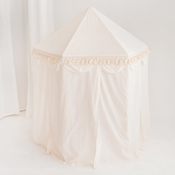 Boho Pavilion Playhouse Tent with Tulle & Tassels