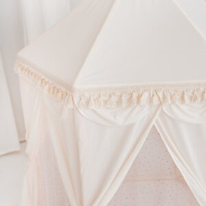 Boho Pavilion Playhouse Tent with Tulle & Tassels