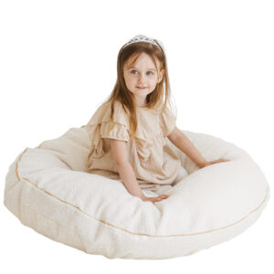 Bouclé Kids Floor Cushion – Ecru, 100 cm