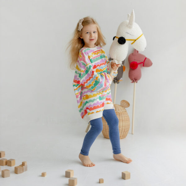 Bouclé Llama Hobby Horse – Ecru, 95 cm