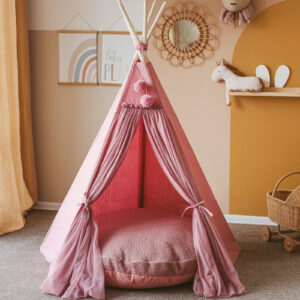 Fairy Kids Play Tent with Tulle – Rose, 165 cm