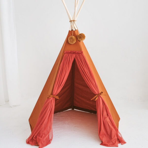Fairy Kids Play Tent with Tulle – Rose, 165 cm