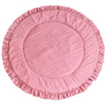 Round Kids Play Mat with Ruffled Border – Rose, 125 cm