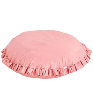 Round Floor Cushion with Ruffled Edges – Pink, 100 cm