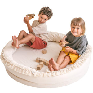 Round Nest Play Mat & Kids Lounger – Ecru, 110 cm