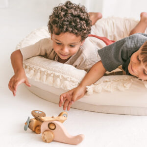 Round Nest Play Mat & Kids Lounger – Ecru, 110 cm