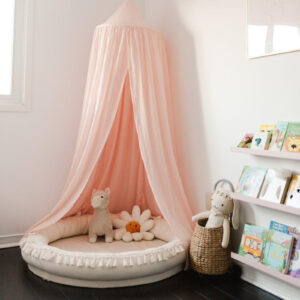 Round Nest Play Mat & Kids Lounger – Ecru, 110 cm