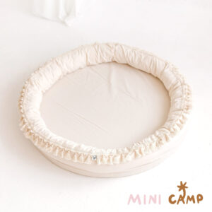 Round Nest Play Mat & Kids Lounger – Ecru, 110 cm