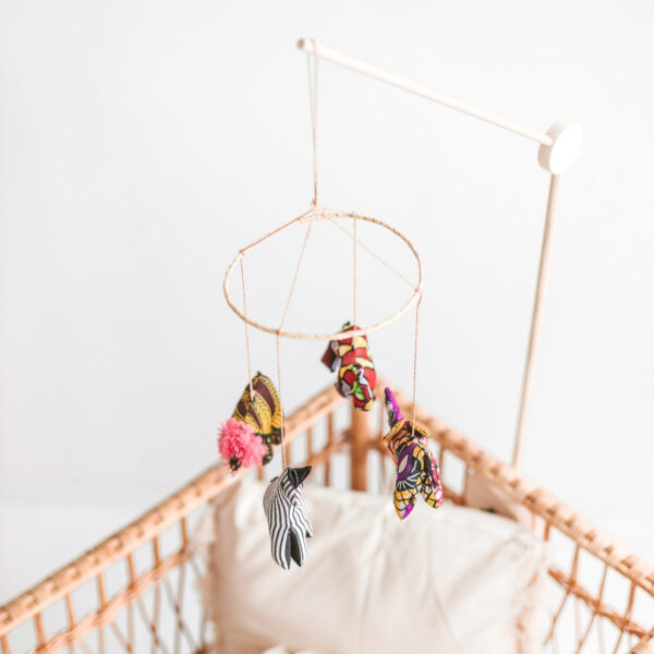 Wooden Crib Mobile Holder – Natural Ash, 81 cm