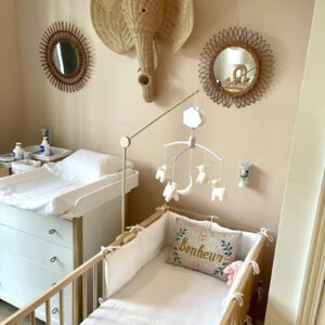 Wooden Crib Mobile Holder – Natural Ash, 81 cm