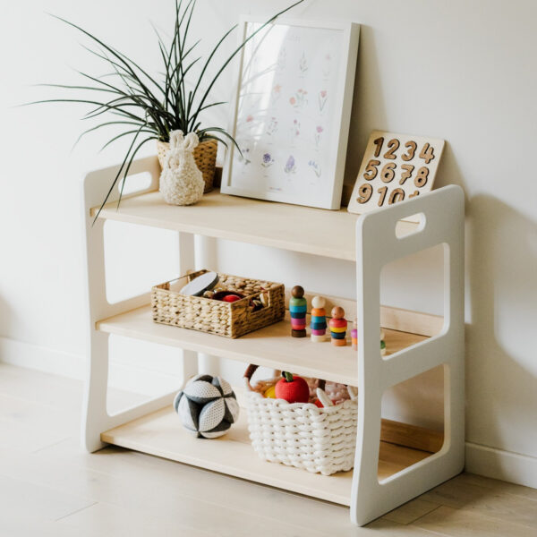 Montessori Toy Shelf Maxi – Birch, 81 cm