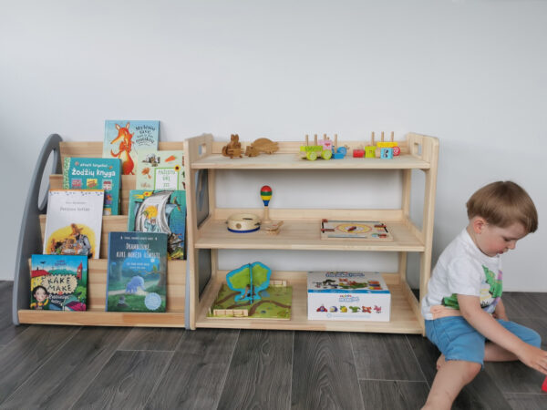 Montessori Toy Shelf Maxi – Birch, 81 cm