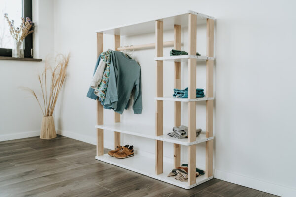 Modular Montessori Wardrobe – Solid Wood, 100 × 110 cm
