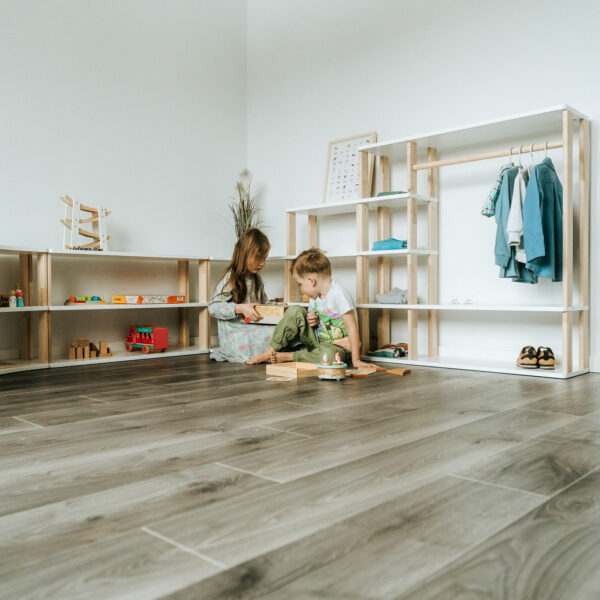 Modular Montessori Wardrobe – Solid Wood, 100 × 110 cm