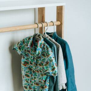 Modular Montessori Wardrobe – Solid Wood, 100 × 110 cm