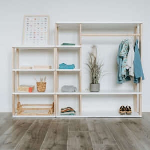 Modular Montessori Wardrobe – Solid Wood, 100 × 110 cm