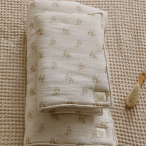 Muslin Baby Blanket & Pillow Set – Boho Flowers