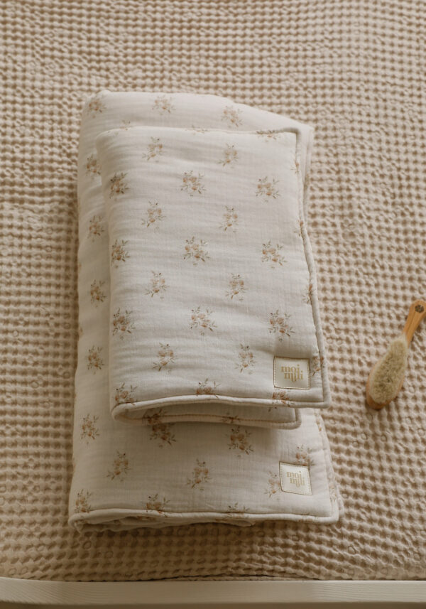 Muslin Baby Blanket & Pillow Set – Boho Flowers