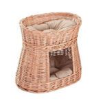 Cari Two-Level Wicker Cat House with Cushions