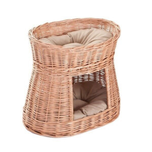 Cari Two-Level Wicker Cat House with Cushions